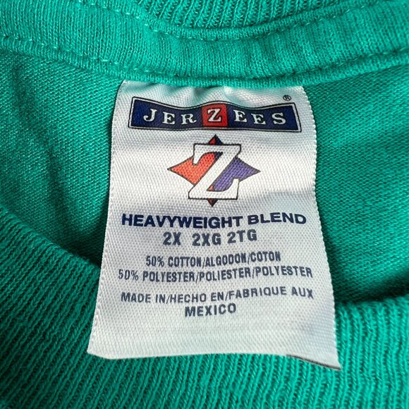 Y2K 2005 Miami Dolphins Football Club Shirt Extra Extra Large Green 90s Logo Tee - Picture 7 of 12